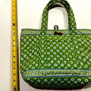 Vera Bradley Apple Green Retired Pattern Shoulder Tote